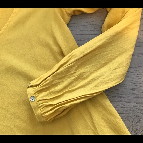 Zara mustard coloured blouse - Picture 3 of 6